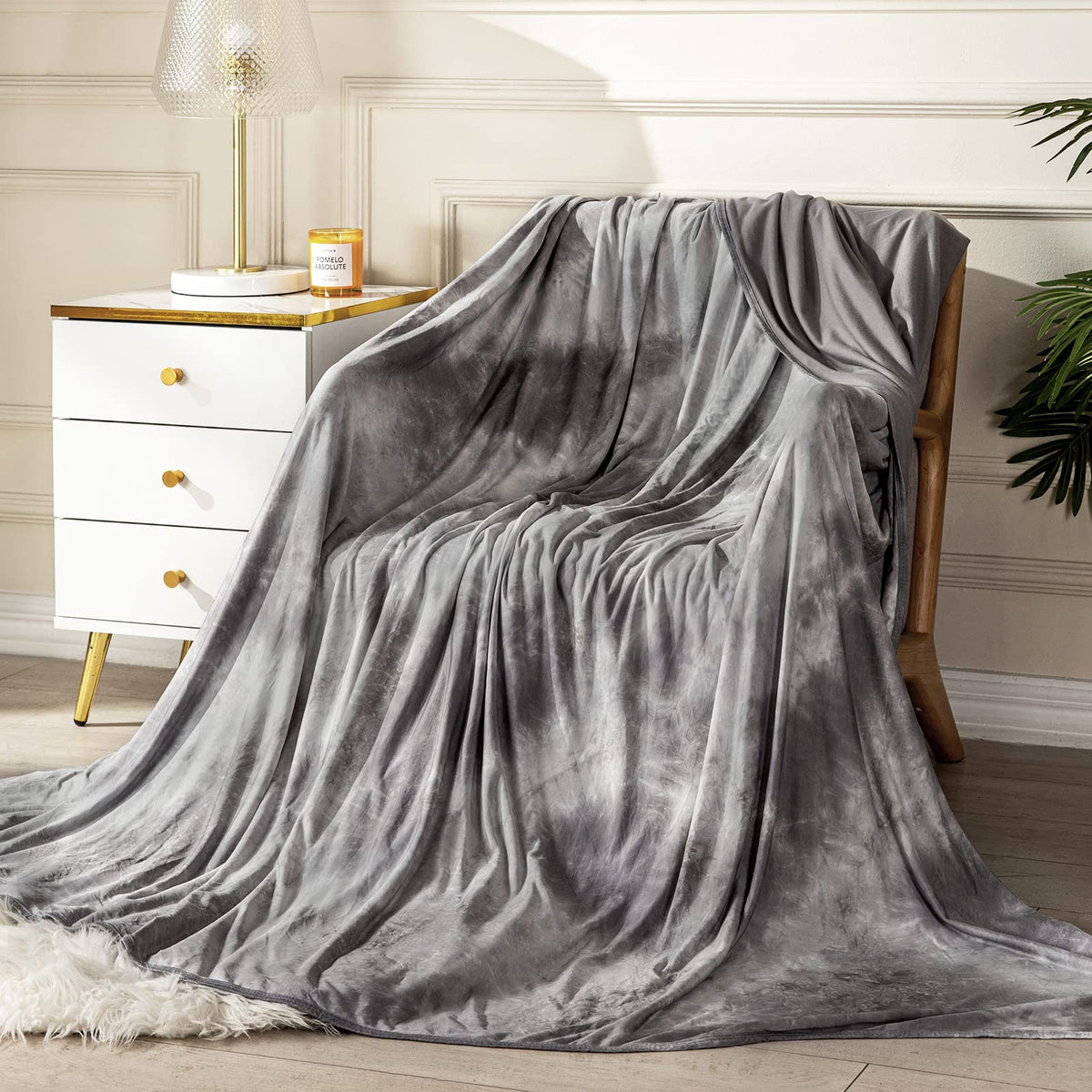 Topcee Cooling Blanket For Night Sweats Decorative Tie Dye, Absorbs Heat To Keep Cool On Warm Nights, Q-Max 0.5 Blankets For Hot