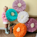 Chunful 5 Pcs 30   24   Gaint Boho Tissue Paper Flowers Decoration Large Hanging Tissue Paper Pom Poms Decor for Boho Baby S