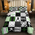Boys Baseball Bedding Set Full,Kids Softball All Season Comforter Set Ultra Warm Sports Game Soccer Volleyball Quilted Comforter
