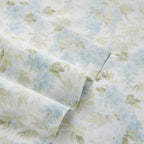 Laura Ashley - Queen Sheets, Soft Sateen Cotton Bedding Set - Sleek, Smooth, & Breathable Home Decor (Rena Teal, Queen)