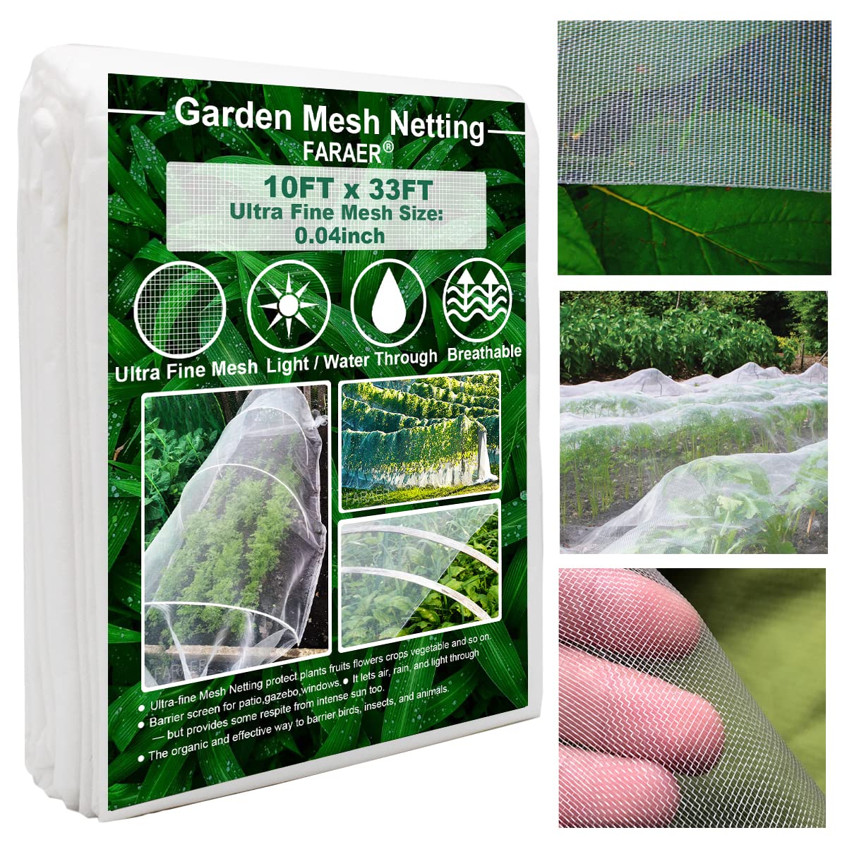 Garden Netting, Plant Covers 10X33Ft Net Ultra Fine Mesh Protection Netting For Vegetable Plants Fruits Flowers Crops Greenhouse