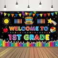Welcome To 1St Grade Banner, Large Size First Day Of School Decorations Backdrop, Welcome Back To School, First Day Of Kindergar