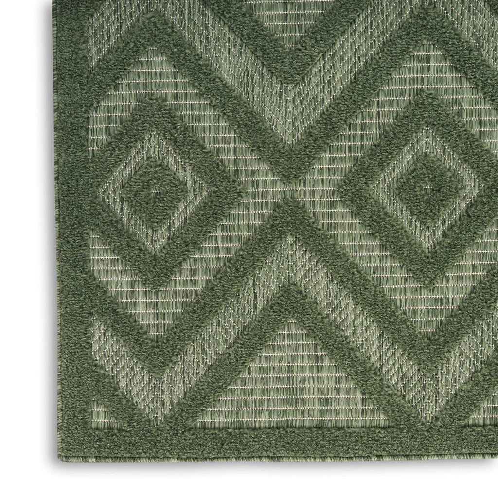 Nourison Versatile Indoor/Outdoor Green 6' X 9' Area Rug, Easy Cleaning, Non Shedding, Bed Room, Living Room, Dining Room, Backyard, Deck, Patio (6X9)