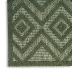Nourison Versatile Indoor/Outdoor Green 6' X 9' Area Rug, Easy Cleaning, Non Shedding, Bed Room, Living Room, Dining Room, Backyard, Deck, Patio (6X9)