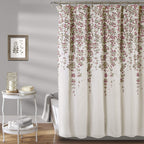 Lush Decor Weeping Flower Shower Curtain, Purple
