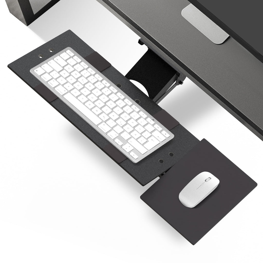 Kt1 Ergonomic Keyboard Tray Under Desk - Under Desk Keyboard Tray Slide Out With Adjustable Height And Tilt - Easy To Slide And