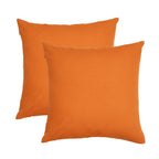 RELY+ Cotton Throw Pillow Covers 18X18 Inchs Set of 2 Rust Decorative Zippered Cases for Couch Bedroom Sofa Farmhouse Living Roo
