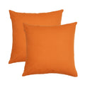 Rely+ Cotton Throw Pillow Covers Rust 16X16 Inchs Set Of 2 Orange Decorative Zippered Cases For Couch Bedroom Sofa Farmhouse Liv