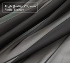Pi Sheer Curtains 95 Inches Length With Grommets,Soft Voile Textured,Modern Home Decoration Draperies For Villa/Loft 2 Panels (W52 X L95, Black)