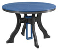 American Furniture Classics Dining Height Round Table, Blue With Black Base