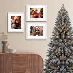Auear, 11X14 Picture Frames Set Of 6, With Mat For 8X10 Or 11X14 Without Mat, Composite Wood Gallery Photo Frames With Plexiglas