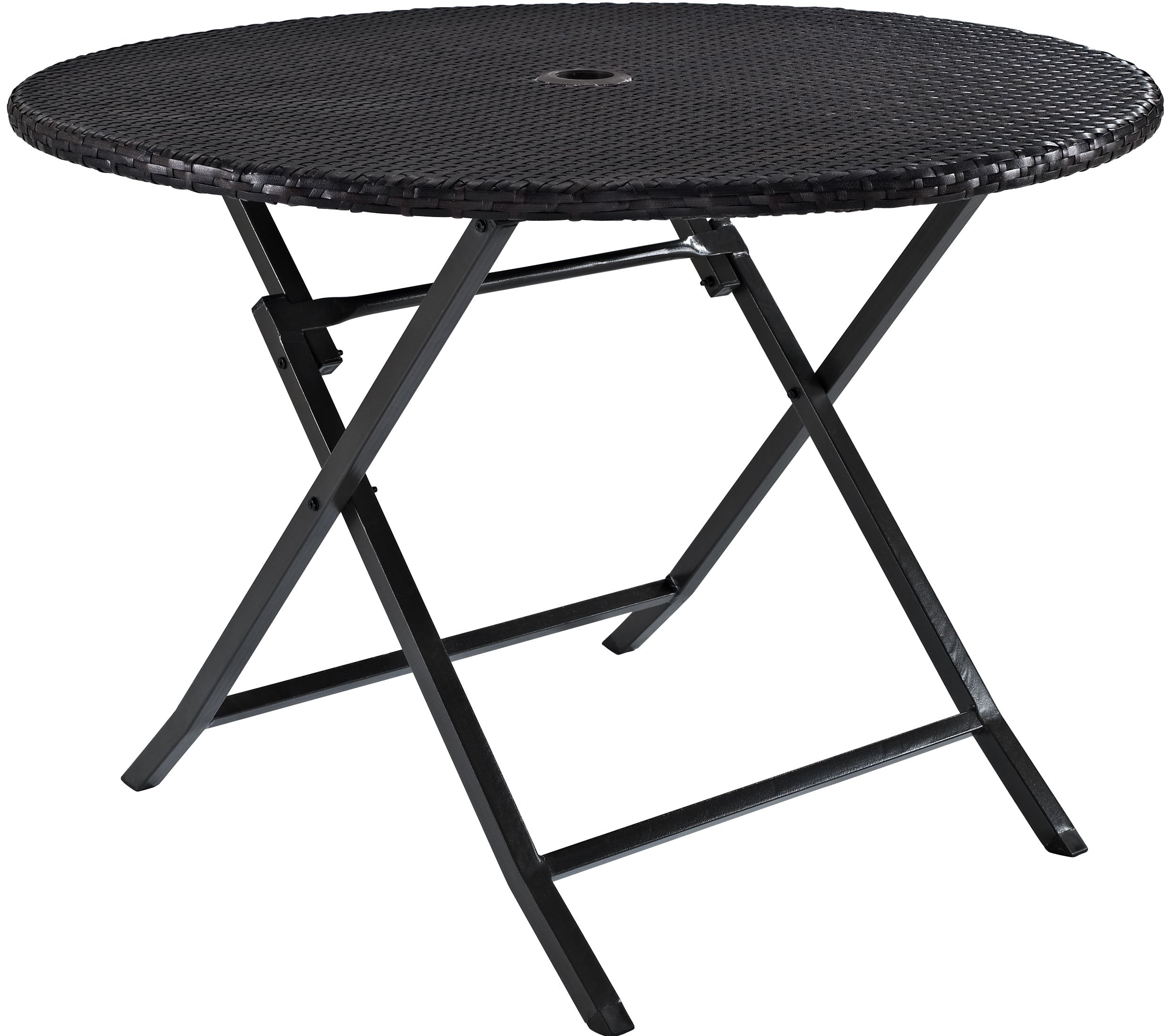 Crosley Furniture CO7205-BR Palm Harbor Outdoor Wicker Folding Table, Brown