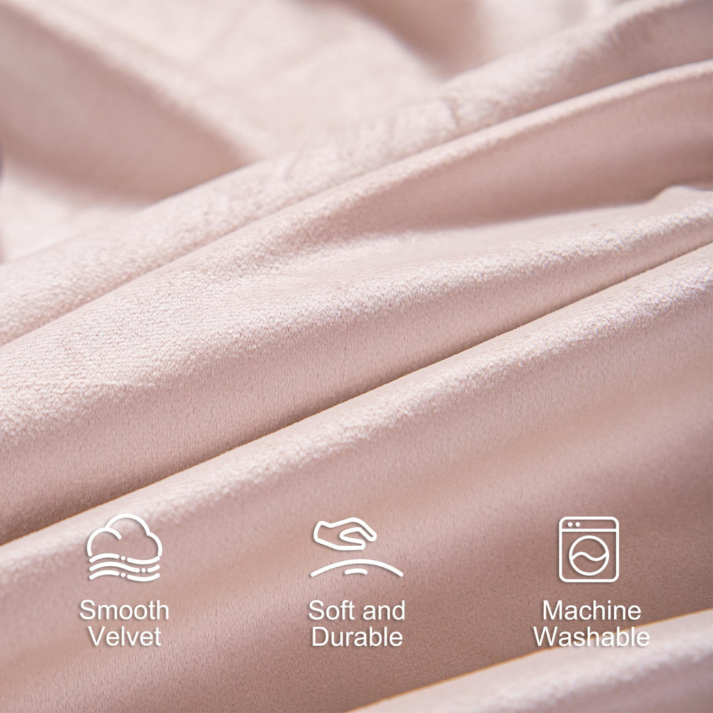 Lazzzy Pink Velvet Curtains Room Darkening Thermal Insulated Curtains 108 Inch Long Window Drapes For Bedroom Living Room Super Soft Luxury Rod Pocket Window Treatment, 2 Panels