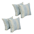 Blazing Needles Square Polyester Jacquard Throw Pillows, 17", Clove Seagla 4 Count