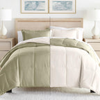 Linen Market Reversible Queen Comforter Set (3 Piece) - Bring Luxury Home With Our Soft & Lightweight Down Alternative Comforter