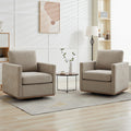 Aoiy & Wifon 30.7' W Swivel Accent Chair Set Of 2, Mid Century Modern Swivel Chairs For Living Room, Comfy Small Accent Chair,