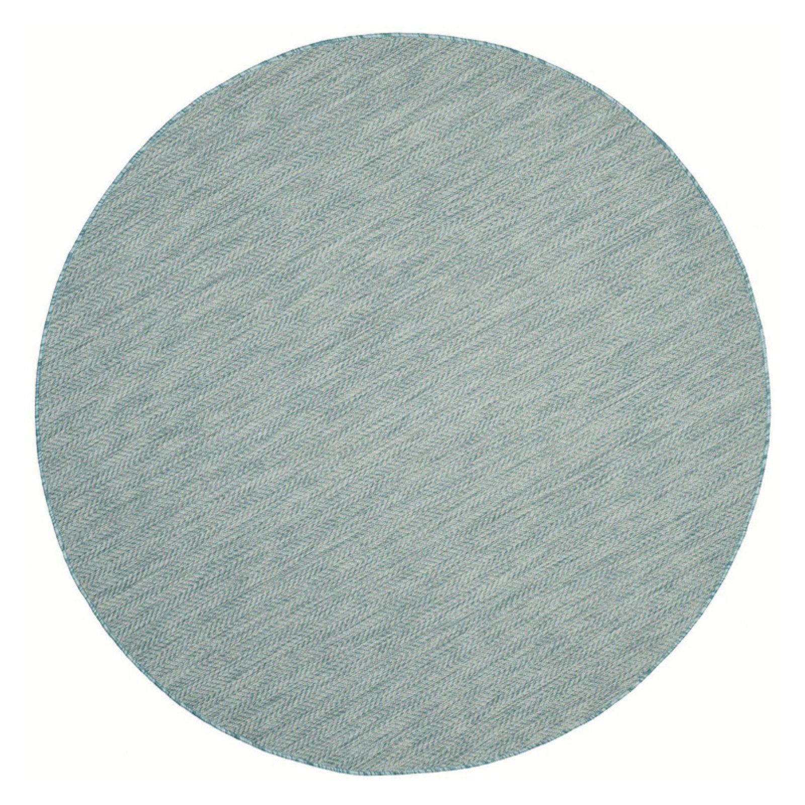 Safavieh Courtyard Collection Area Rug - 6'7'' Round, Grey & Navy, Non-Shedding & Easy Care, Indoor/Outdoor & Washable-Ideal For