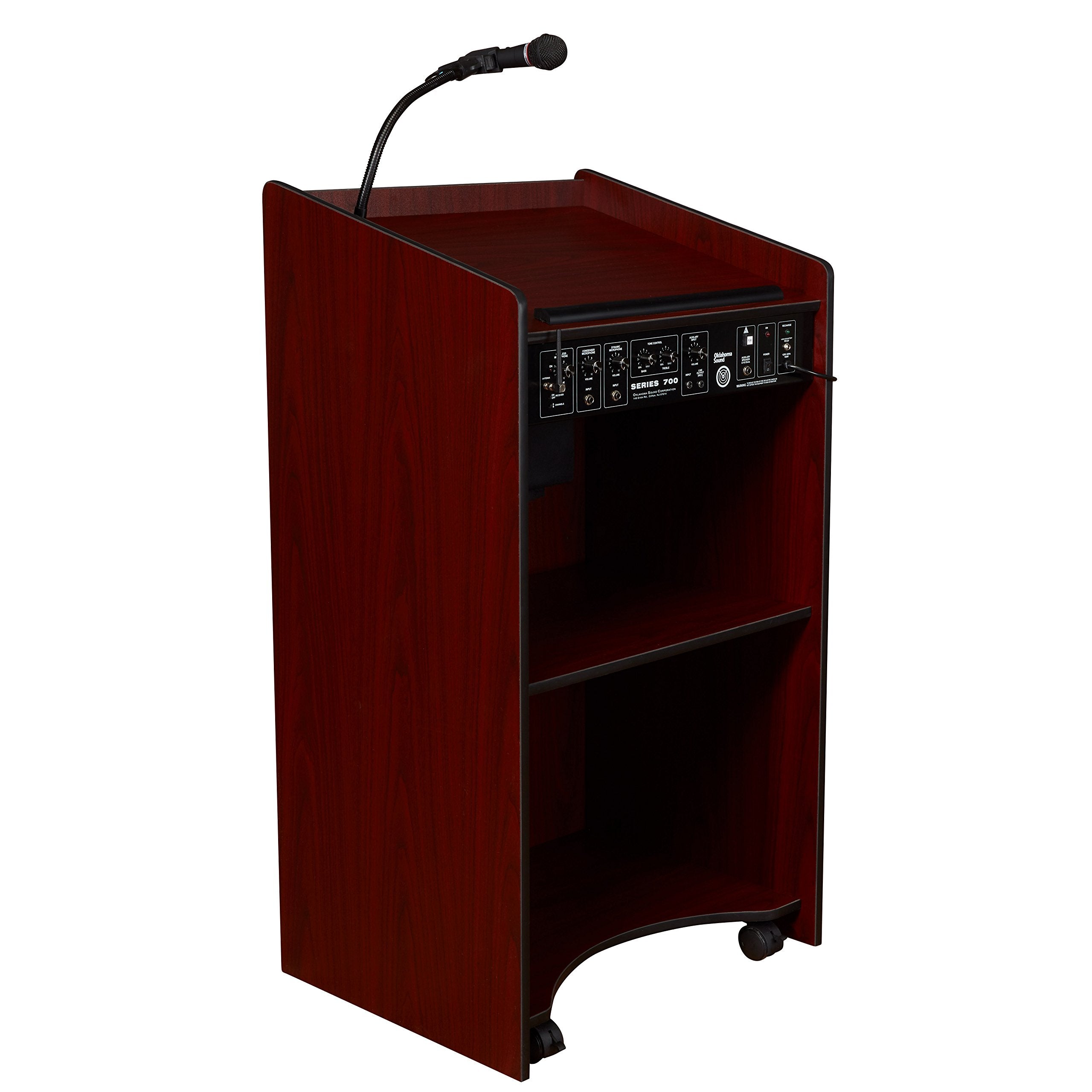 Oklahoma Sound 6010-My Aristocrat Floor Sound Lectern, 25' Width X 46' Height X 20' Depth, Sound, Mahogany