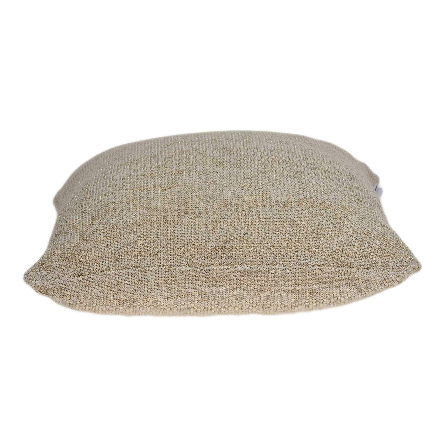 HomeRoots 100% Cotton Parkland Collection Gila Transitional Tan Pillow Cover with Poly Insert