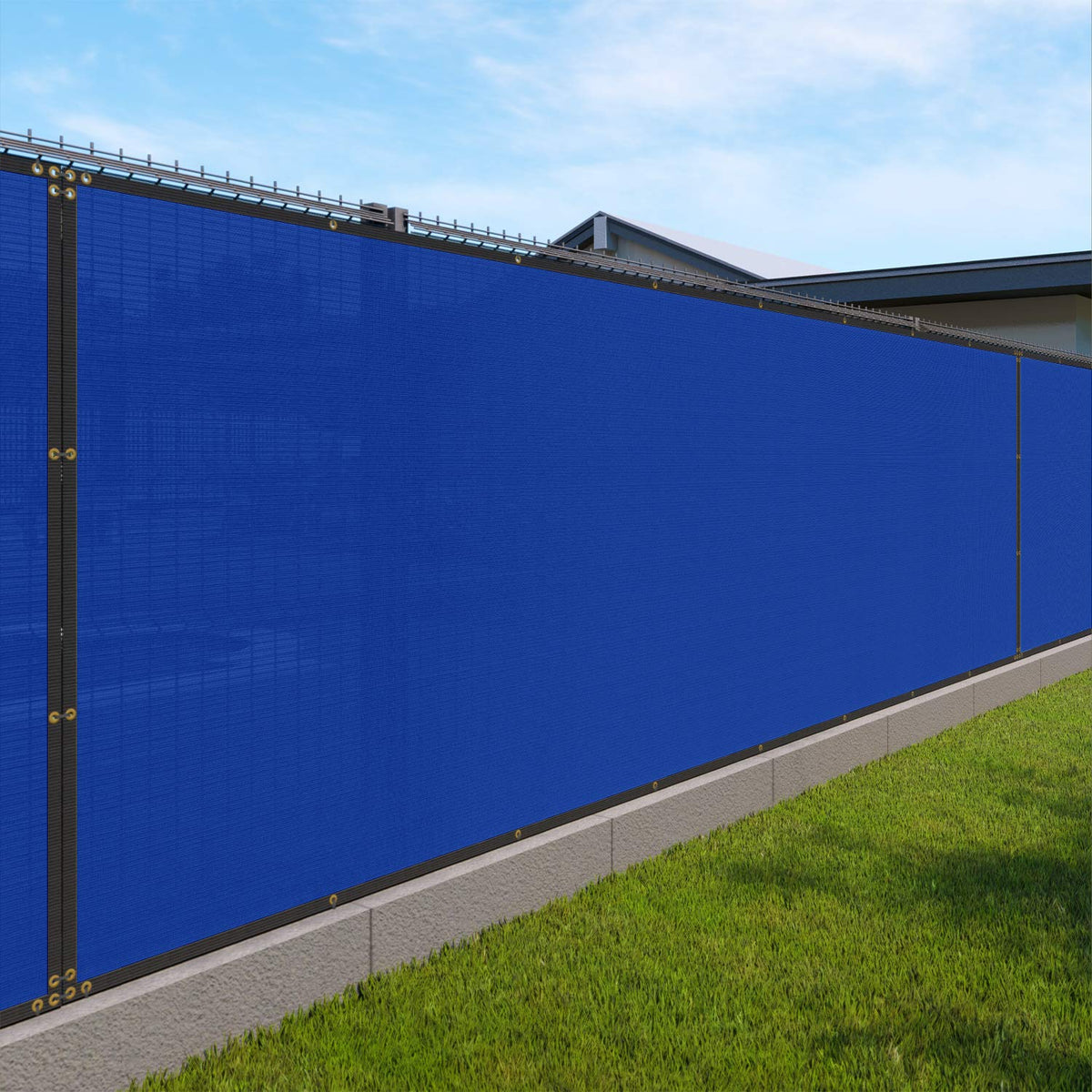 Windscreen4Less 4 ' X 264 ' Privacy Fence Screen Heavy Duty Windscreen Fencing Mesh Fabric Shade Net Cover With Brass Grommtes F
