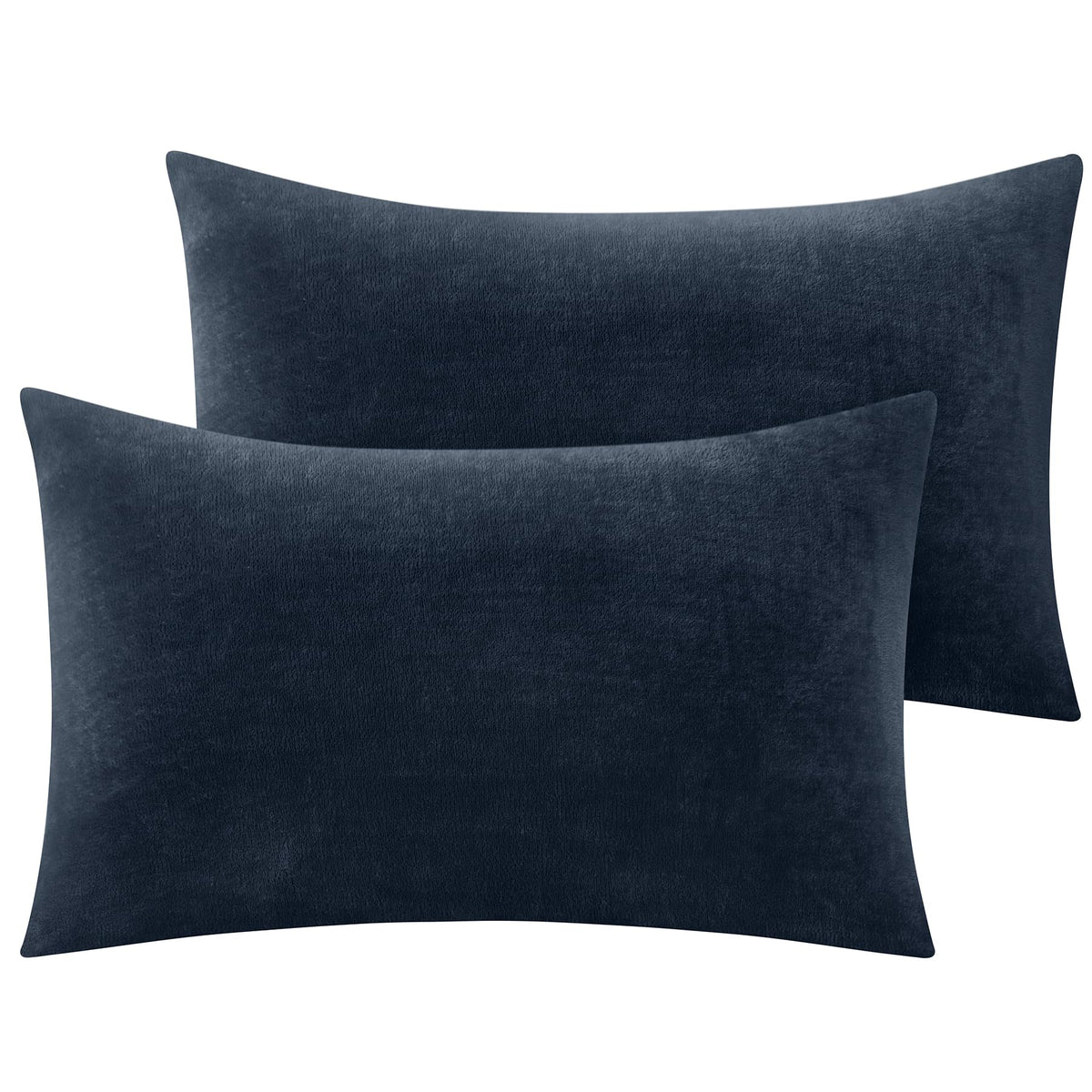 Bedelite Flannel Pillowcases Standard Set Of 2, Super Soft Fleece Pillow Case Cover With Zipper For Bedroom, Sofa, Couch,Luxury