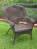 International Caravan 523800-OG-145555-O-783303 Wicker Resin/Steel Outdoor Patio Chair, Mocha