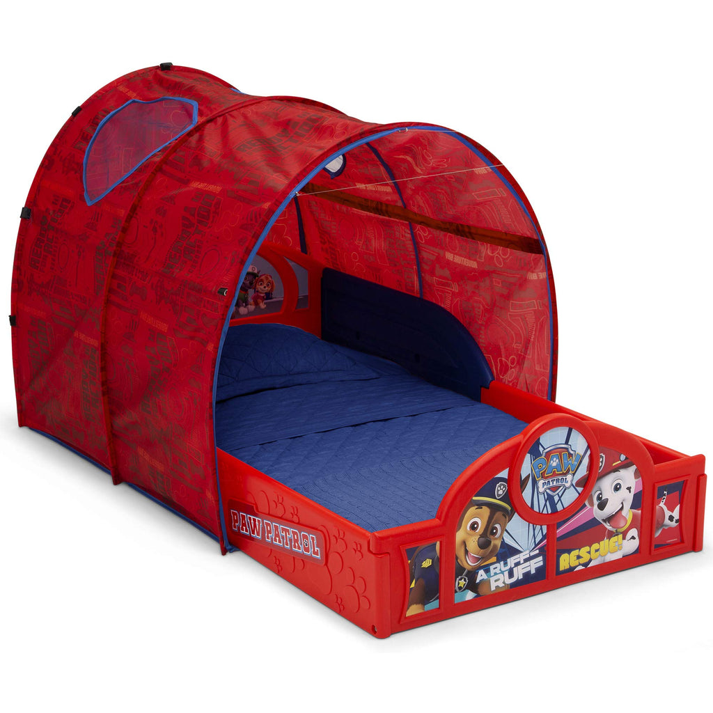 Delta Children Nick Jr. Paw Patrol Sleep And Play Toddler Bed With Tent, Red