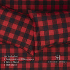 1500 Supreme Collection Buffalo Print Sheet Set, Twin Size - Luxury Bed Sheets Set With Deep Pocket Wrinkle Free Bedding, Twin,