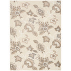 Nourison Aloha Indoor/Outdoor Beige 5'3' X 7'5' Area Rug, Easy Cleaning, Non Shedding, Bed Room, Living Room, Dining Room, Kitchen (5X7)