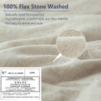 Simple&Opulence 100% Belgian Linen Pillow Shams -Set Of 2, King Size - Basic Style Breathable Pure Linen Suitable For Home - Soft And Durable With Envelope Closure (20''X 36'', Linen)