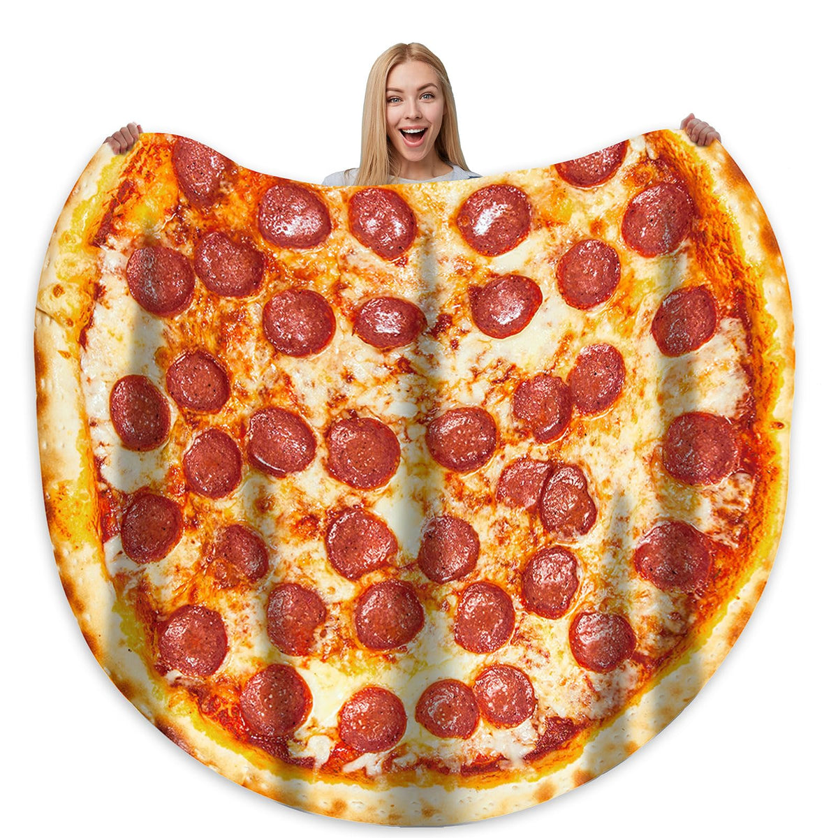 Bcareself Pizzas Blanket Adult Kdis Size 2.0 Double Sided Funny Realistic Food Personalized Throw Blanket Novelty Present For Ev