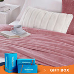 Walensee Fleece Blanket Plush Throw Fuzzy Lightweight (Queen Size 90X90 Blush) Super Soft Microfiber Flannel Blankets For Couch,
