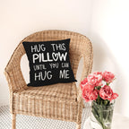 Sufamb Hug This Pillow Until You Can Hug Me Throw Pillow Covers Decor, 24'' X 24'' Pillow Case, Boyfriend Girlfriend Birthday Gi
