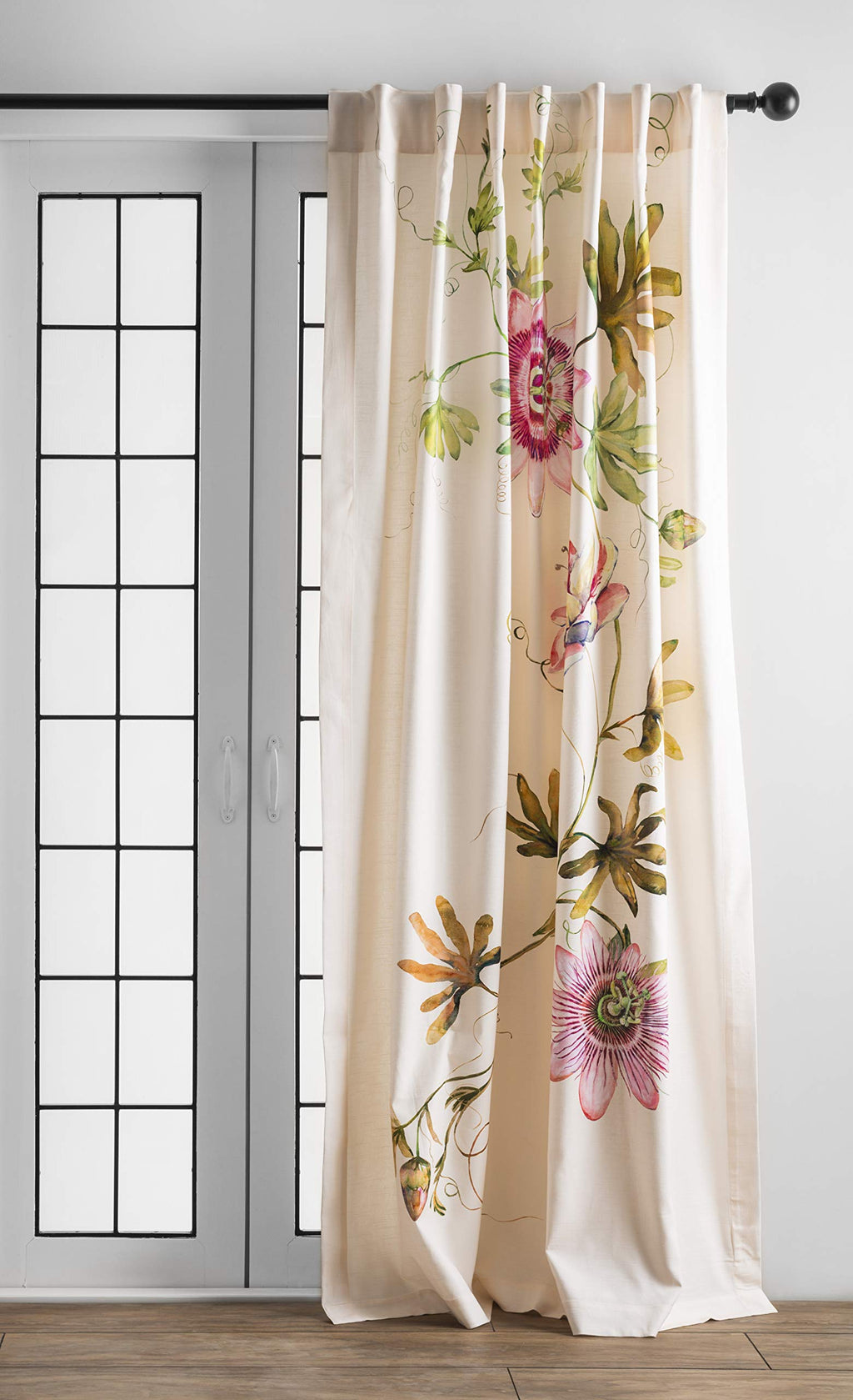 Maison D' Hermine Curtain 100% Cotton Curtains 50 Inch X 84 Inch 1 Panel Easy Hanging With A Rod Pocket & Loop For Kitchen, Offi