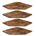 Homode Corner Shelf Wall Mount, Set Of 4 Floating Corner Shelves With Cord Hole For Cable Box, Wood Corner Hanging Shelves For Bathroom Bedroom Kitchen, Rustic Brown