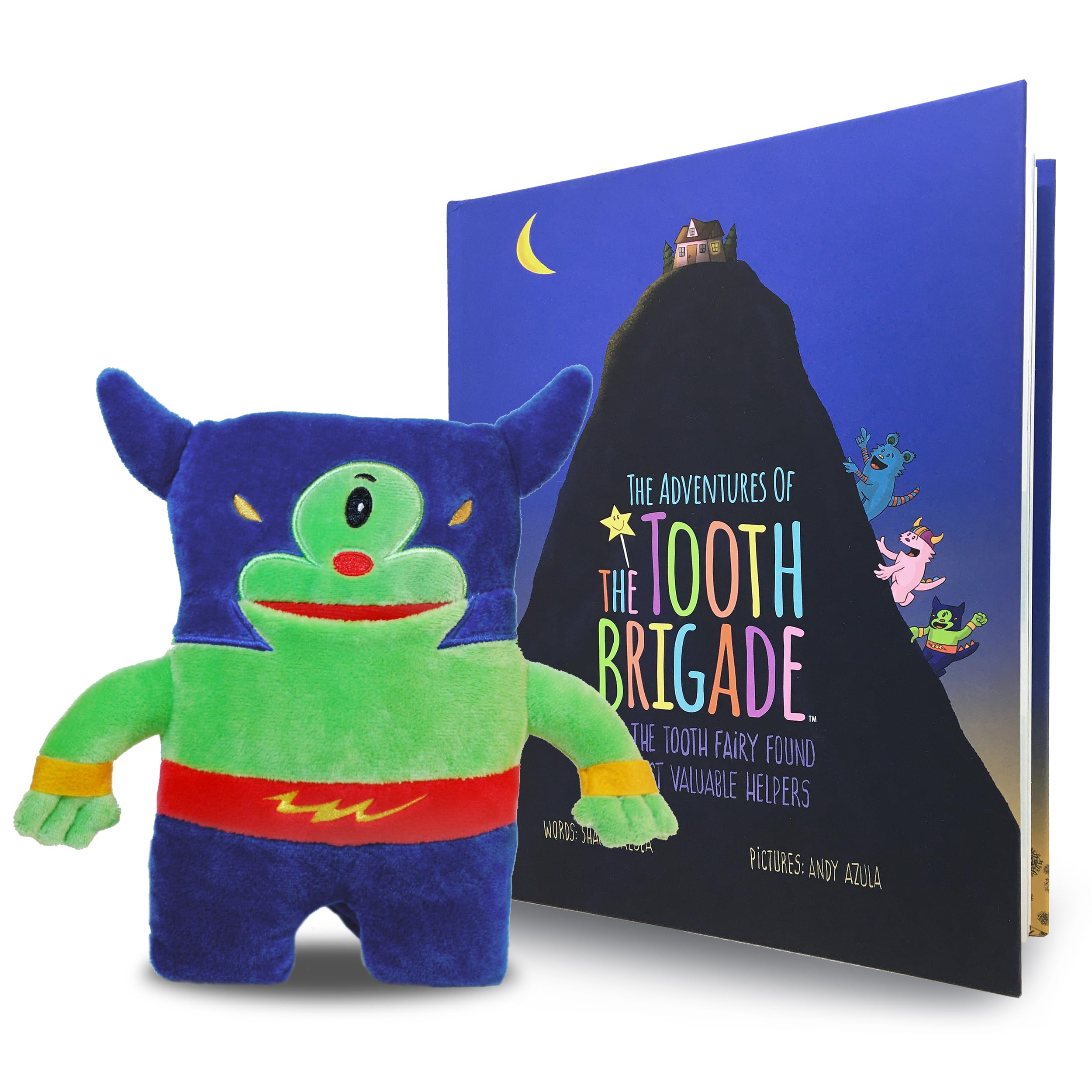 The Tooth Brigade Book And Tooth Fairy Pillow Bundle, Interactive Set Includes 8' Plush Toy With Lost Tooth Pocket And Adventur