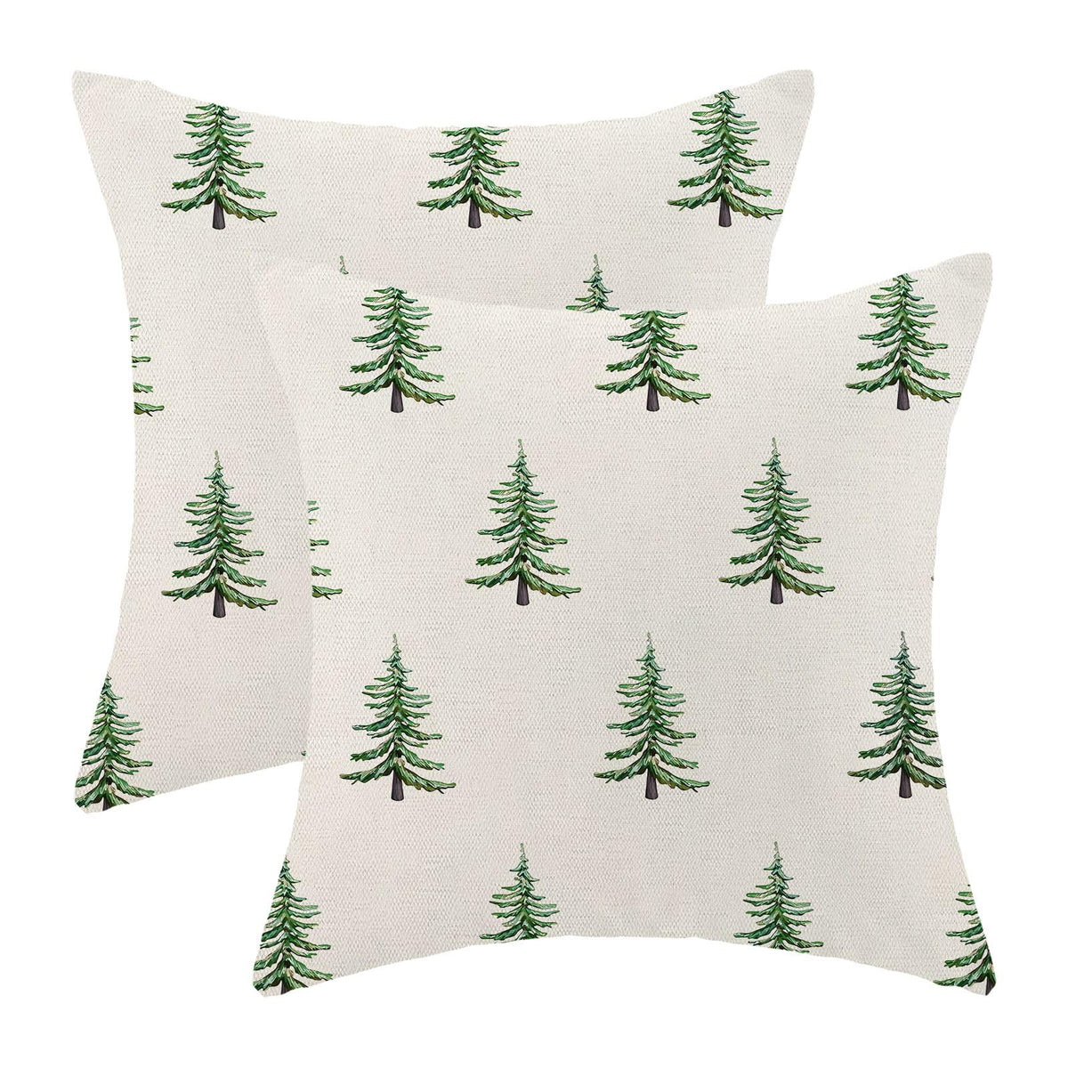 Cxmeifly Christmas Pillow Covers 24X24 Inch Set Of 2 Sage Green Christmas Tree Decor Throw Pillows Winter Xmas Holiday Farmhouse