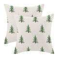 Cxmeifly Christmas Pillow Covers 16X16 Inch Set Of 2 Sage Green Christmas Tree Decor Throw Pillows Winter Xmas Holiday Farmhouse
