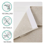 Homeideas Linen Sidelight Curtains For Front Door, Side Door Window Curtains, Front Door Curtains For Small Window, Thermal Insu