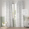 Jinchan Linen Curtains For Bedroom 84 Inch Long Farmhouse Easter Grey Curtains French Country Toile Curtains Animal Printed Drap