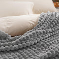 Phf 3D Clipped Fleece Blanket Queen Size For Bed-380Gsm Super Soft Warm Blanket For Fall And Winter, No Pilling, No Shedding, Li