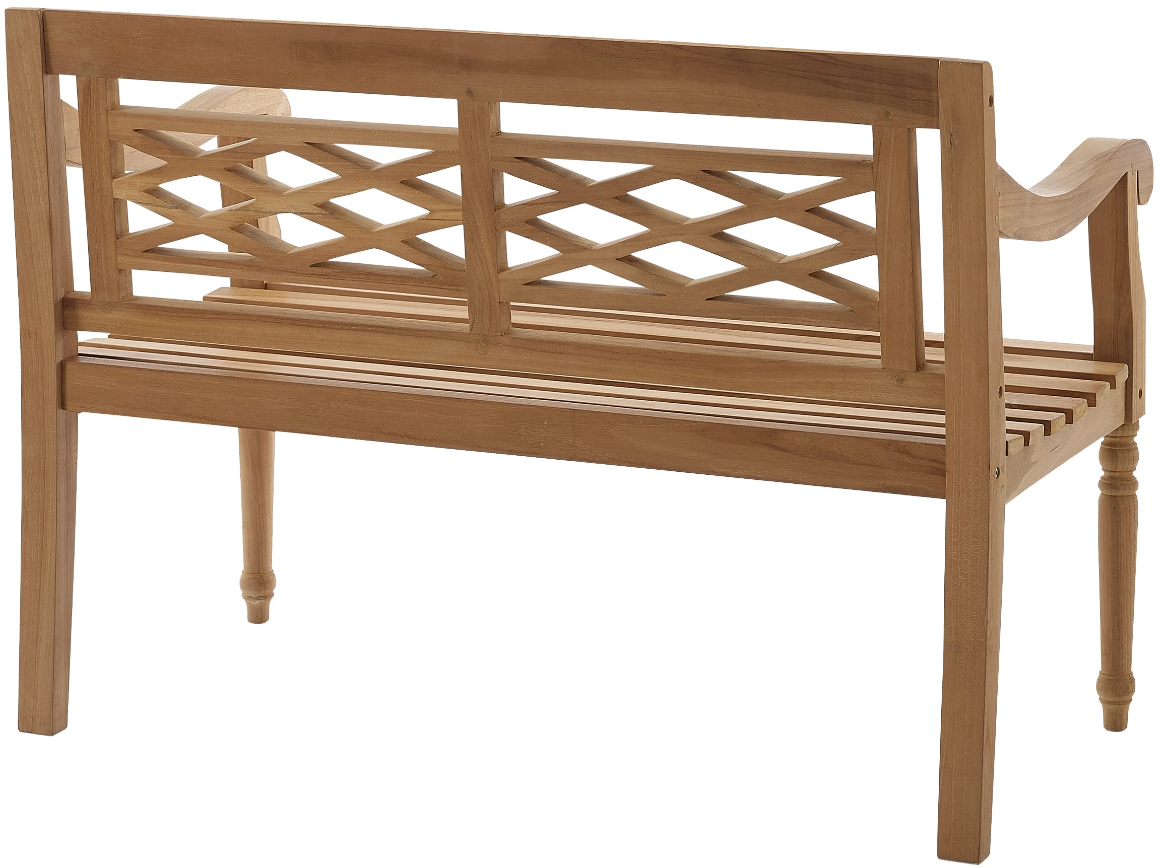 Crosley Furniture Olivier 2-Person Teak Wood Indoor Outdoor Bench for Outside Patio, Garden, Porch, Teak