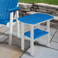 American Furniture Classics 525BW Oval End Table, Blue and White