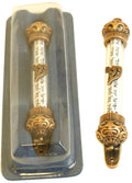 Holy Land Market Crown Mezuzah with Scroll (5 inches) (Antique Gold (Copper))