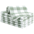 PiccoCasa 100% Cotton Terry Kitchen Towels Set of 6 Plaid Pattern (13 x 29 Inch) Soft Absorbent Drying Dish Towels for Kitchen C