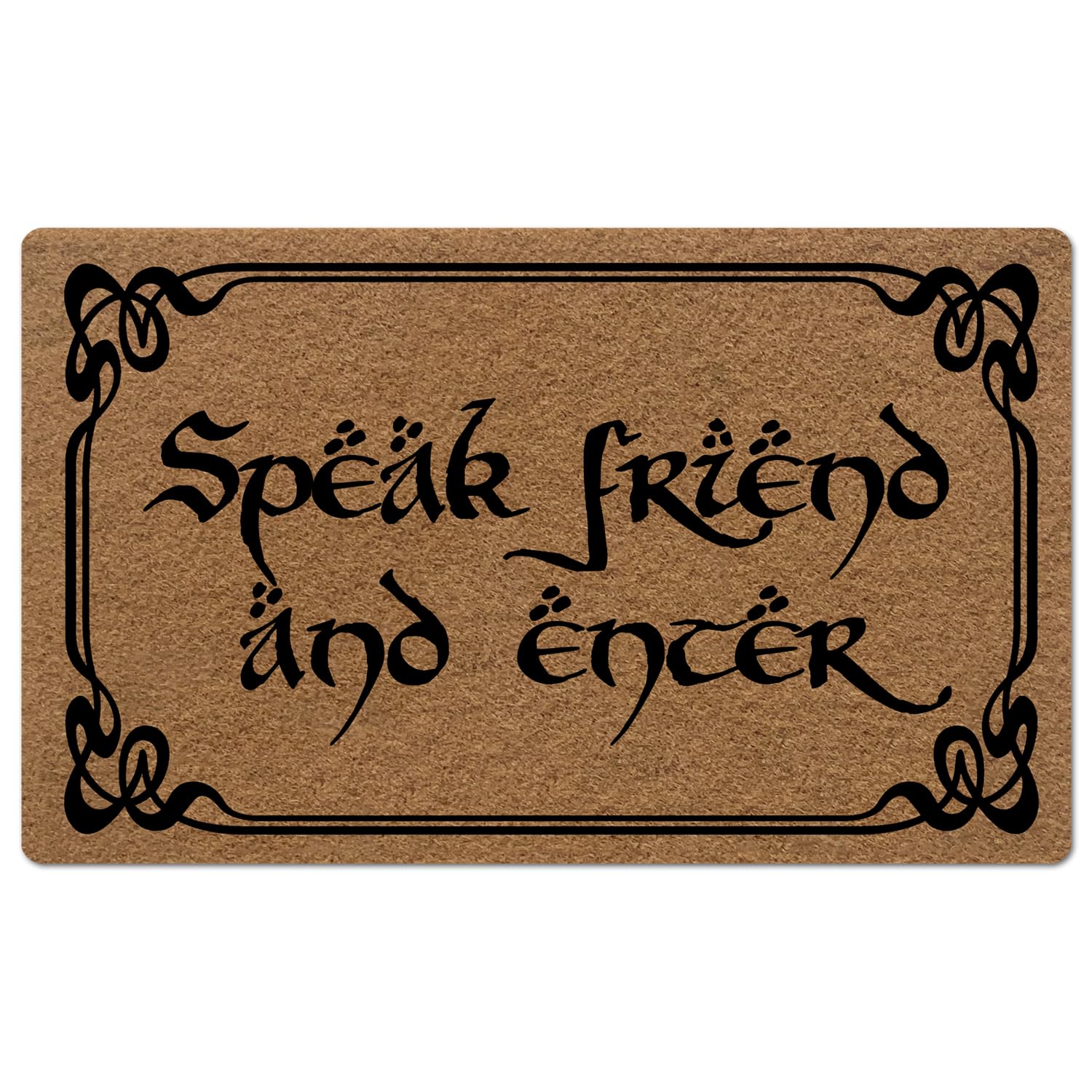 Binhang Entrance Doormat Inside Floor Mats, Indoor Floor Mats For Home Entrance Speak Friend And Enter Rubber Backing Anti-Slip