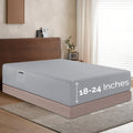 Elegant Comfort 1500 Premium Hotel Quality 18-24 Inches Deep - Extra Deep Pocket Single Fitted Sheet For High Mattress, Luxury And Softest, Smart Pocket - Wrinkle Free, King, Silver