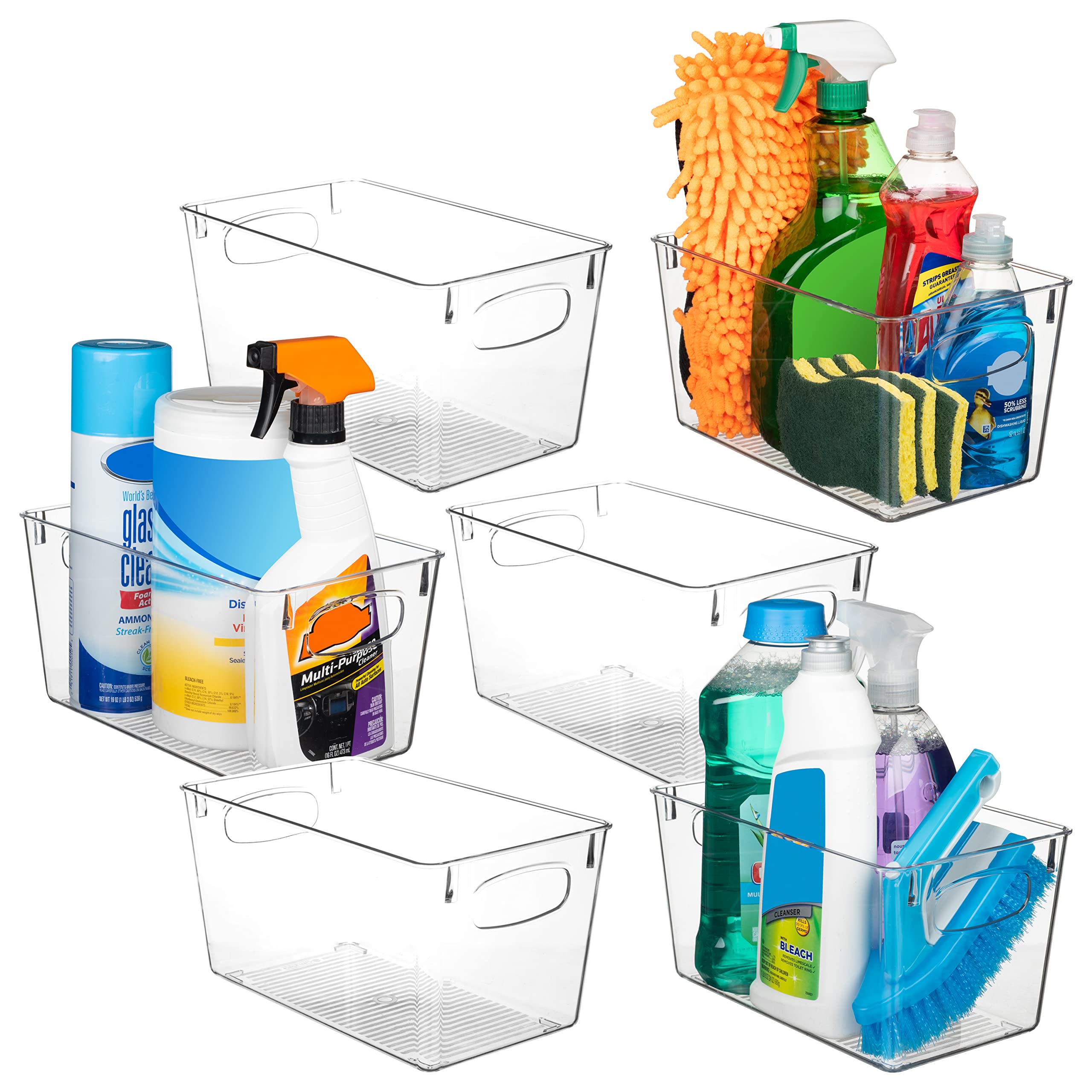 ClearSpace Clear Plastic Storage Bins - Perfect Kitchen Organization and Storage or Pantry Storage - Fridge Organizer, Pantry Or