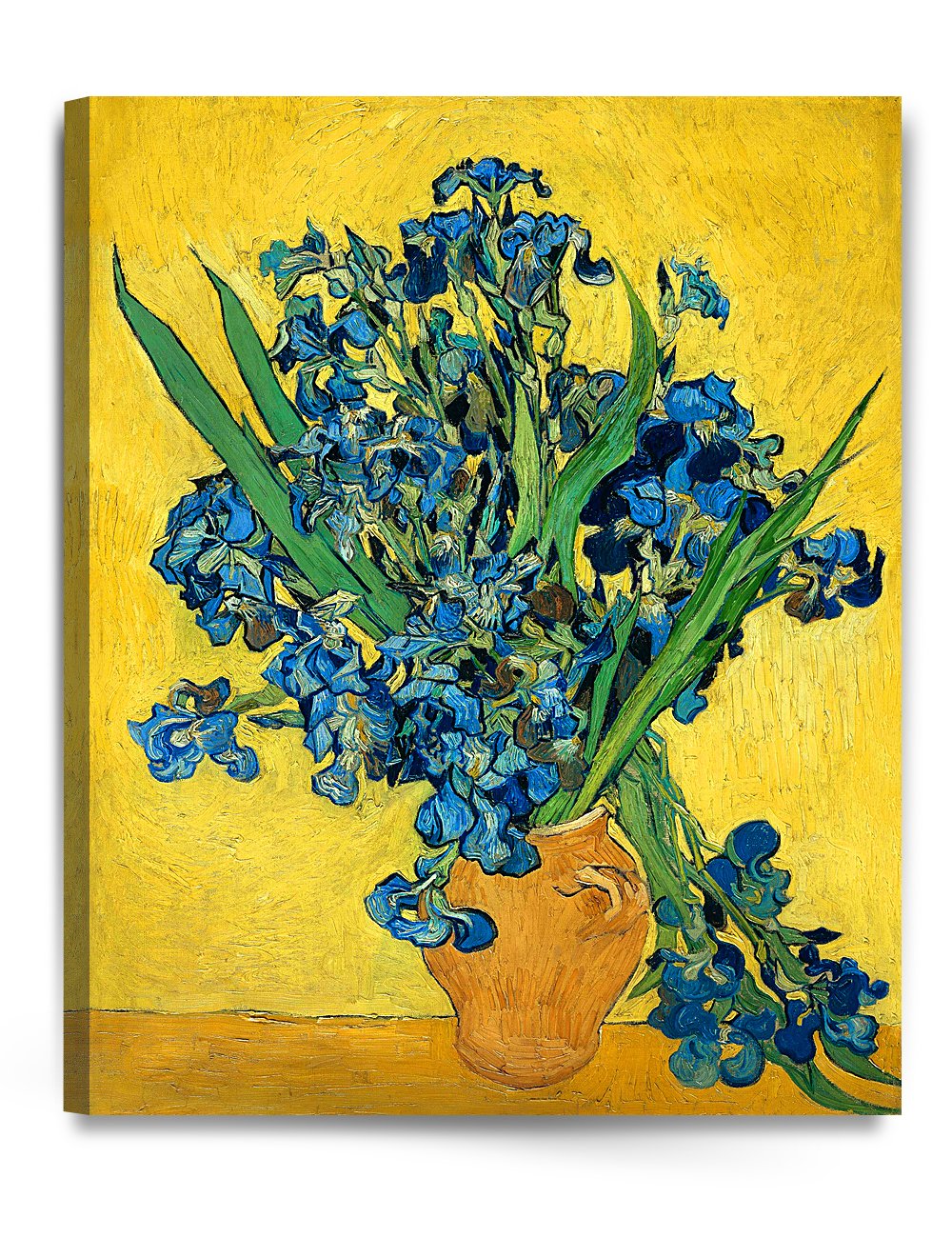DECORARTS - Irises Vase Flower, Vincent Van Gogh Reproductions. Giclee Canvas Print Wall Art for Home Wall Decor. 24x30x1.5 in