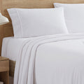 Flannel Sheets Warm And Cozy Deep Pocket Breathable All Season Bedding Set With Fitted, Flat And Pillowcases, King, White